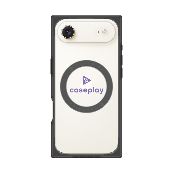 プレミアムスクエアケース with MagSafe［ オリジナル - caseplayロゴ - パープル/D ］