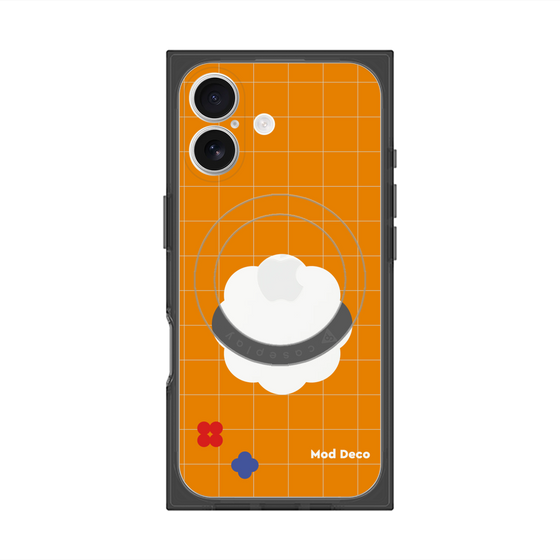 プレミアムスクエアケース with MagSafe［ Mod Deco - オリジナル - レトロオレンジ ］