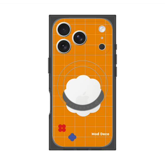 プレミアムスクエアケース with MagSafe［ Mod Deco - オリジナル - レトロオレンジ ］