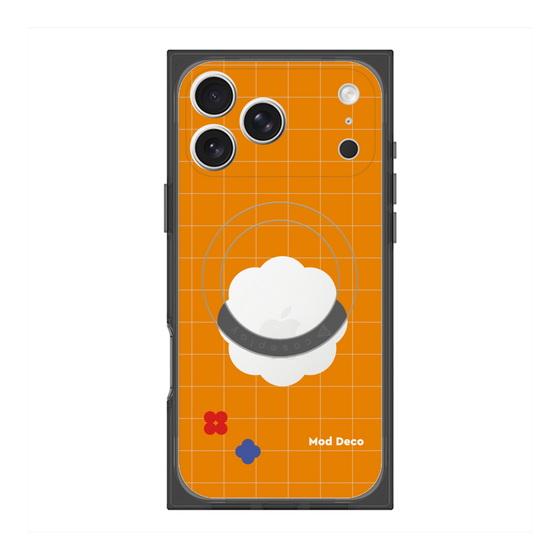 プレミアムスクエアケース with MagSafe［ Mod Deco - オリジナル - レトロオレンジ ］
