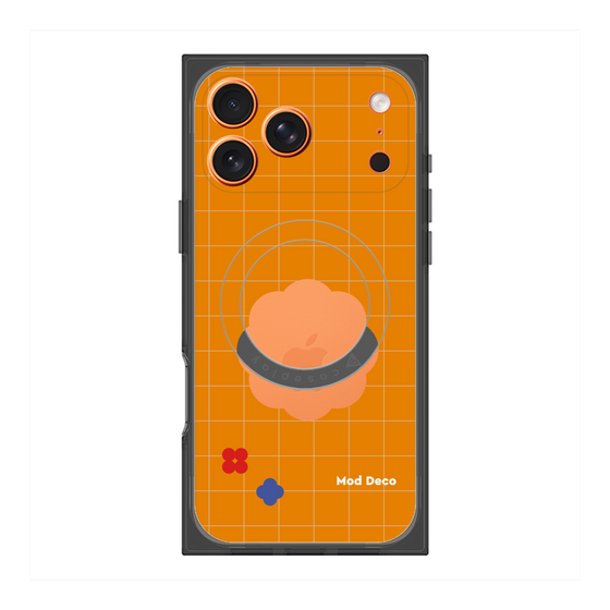 プレミアムスクエアケース with MagSafe［ Mod Deco - オリジナル - レトロオレンジ ］