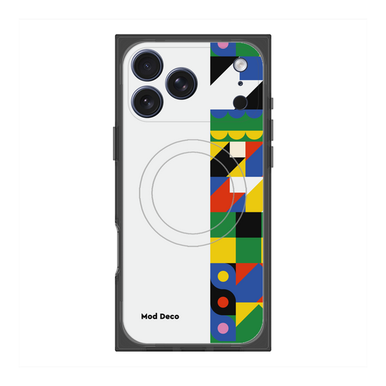 プレミアムスクエアケース with MagSafe［ Mod Deco - オリジナル - 幾何学模様/B ］