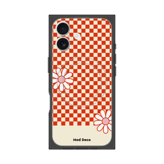 プレミアムスクエアケース with MagSafe［ Mod Deco - オリジナル - レトロフラワー ］