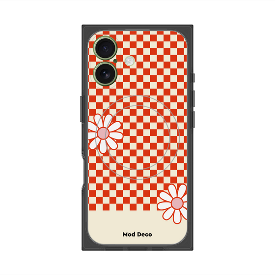 プレミアムスクエアケース with MagSafe［ Mod Deco - オリジナル - レトロフラワー ］