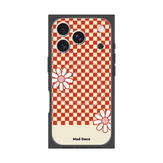 プレミアムスクエアケース with MagSafe［ Mod Deco - オリジナル - レトロフラワー ］