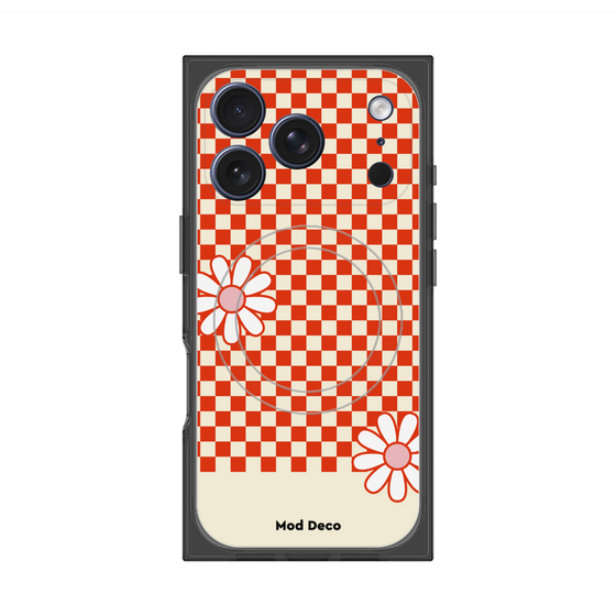 プレミアムスクエアケース with MagSafe［ Mod Deco - オリジナル - レトロフラワー ］
