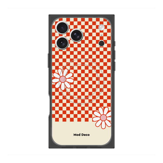 プレミアムスクエアケース with MagSafe［ Mod Deco - オリジナル - レトロフラワー ］