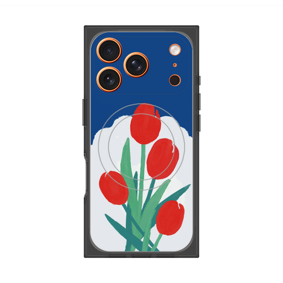 プレミアムスクエアケース with MagSafe［ Mod Deco - オリジナル - フラワー/A ］