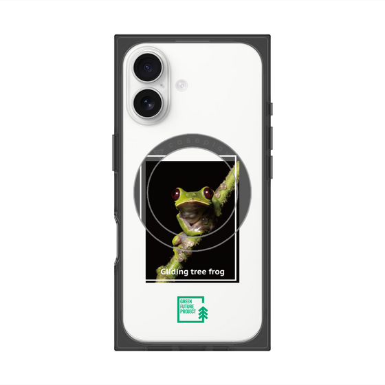 プレミアムスクエアケース with MagSafe［ Green Future Project - Gliding tree frog ］