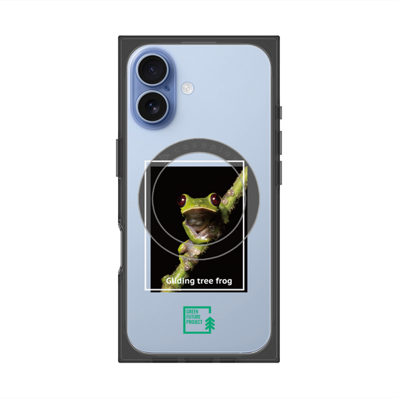 プレミアムスクエアケース with MagSafe［ Green Future Project - Gliding tree frog ］