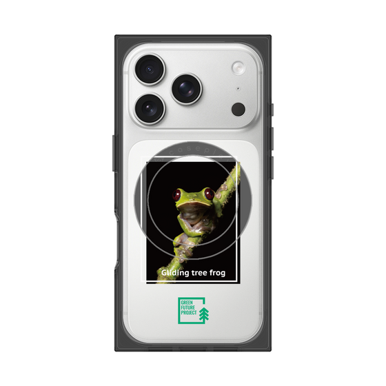 プレミアムスクエアケース with MagSafe［ Green Future Project - Gliding tree frog ］
