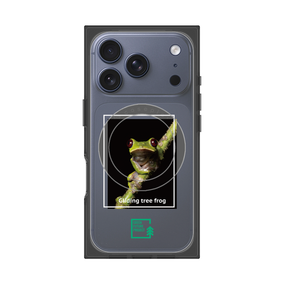 プレミアムスクエアケース with MagSafe［ Green Future Project - Gliding tree frog ］