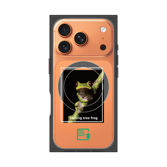 プレミアムスクエアケース with MagSafe［ Green Future Project - Gliding tree frog ］
