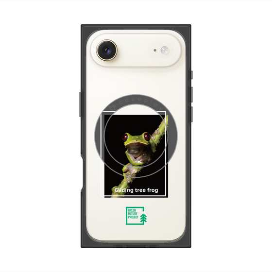 プレミアムスクエアケース with MagSafe［ Green Future Project - Gliding tree frog ］