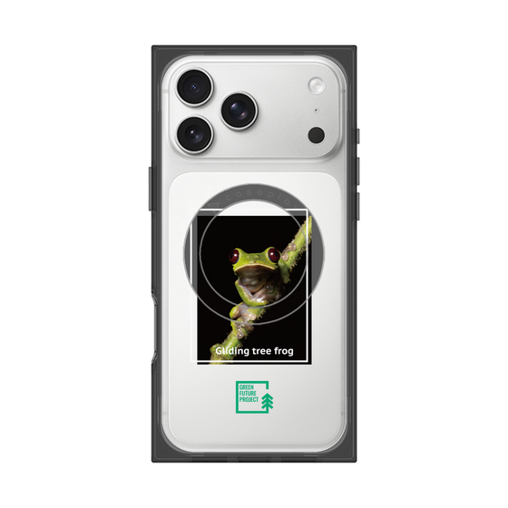 プレミアムスクエアケース with MagSafe［ Green Future Project - Gliding tree frog ］