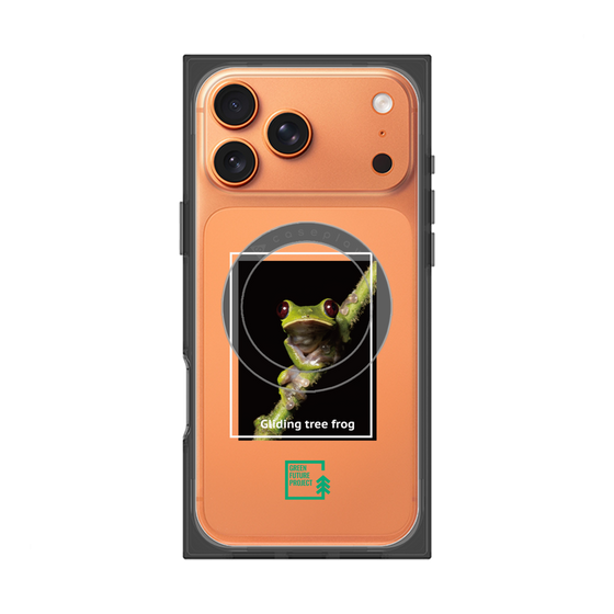 プレミアムスクエアケース with MagSafe［ Green Future Project - Gliding tree frog ］