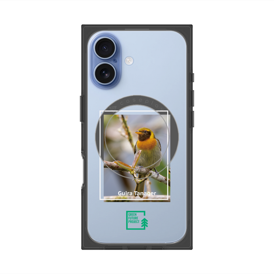 プレミアムスクエアケース with MagSafe［ Green Future Project - Guira Tanager ］