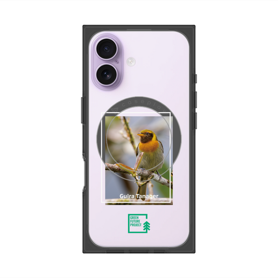 プレミアムスクエアケース with MagSafe［ Green Future Project - Guira Tanager ］