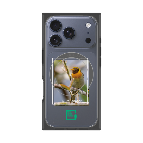 プレミアムスクエアケース with MagSafe［ Green Future Project - Guira Tanager ］