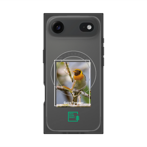 プレミアムスクエアケース with MagSafe［ Green Future Project - Guira Tanager ］