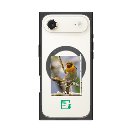 プレミアムスクエアケース with MagSafe［ Green Future Project - Guira Tanager ］