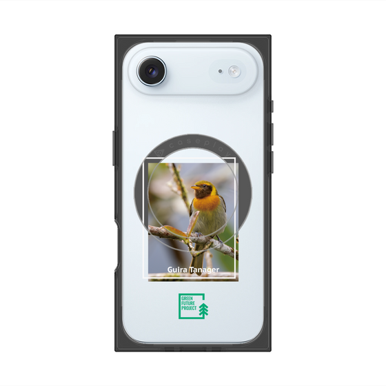 プレミアムスクエアケース with MagSafe［ Green Future Project - Guira Tanager ］