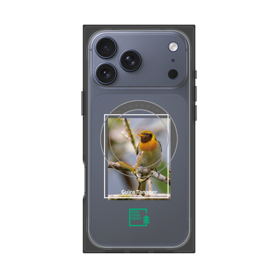 プレミアムスクエアケース with MagSafe［ Green Future Project - Guira Tanager ］