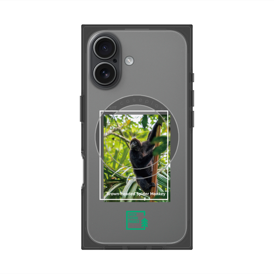 プレミアムスクエアケース with MagSafe［ Green Future Project - Brown-headed Spider Monkey ］