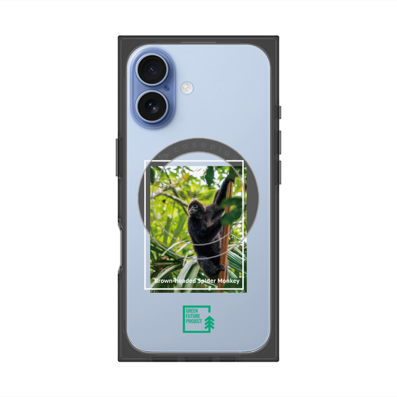 プレミアムスクエアケース with MagSafe［ Green Future Project - Brown-headed Spider Monkey ］