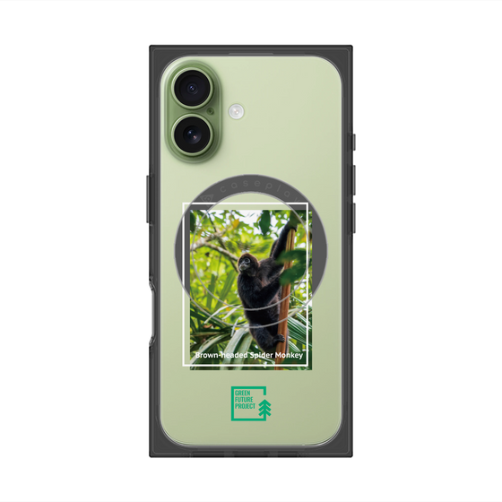プレミアムスクエアケース with MagSafe［ Green Future Project - Brown-headed Spider Monkey ］