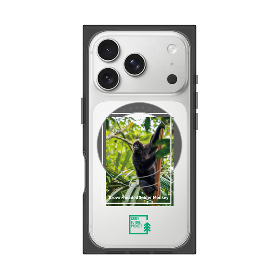 プレミアムスクエアケース with MagSafe［ Green Future Project - Brown-headed Spider Monkey ］