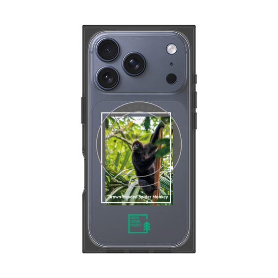 プレミアムスクエアケース with MagSafe［ Green Future Project - Brown-headed Spider Monkey ］