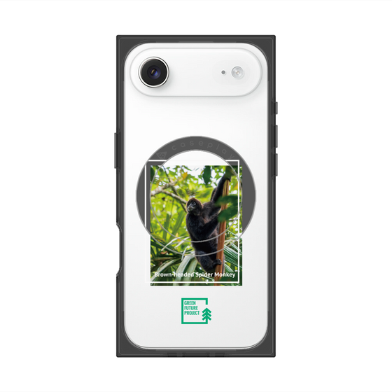 プレミアムスクエアケース with MagSafe［ Green Future Project - Brown-headed Spider Monkey ］