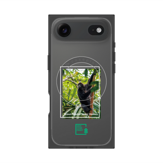 プレミアムスクエアケース with MagSafe［ Green Future Project - Brown-headed Spider Monkey ］