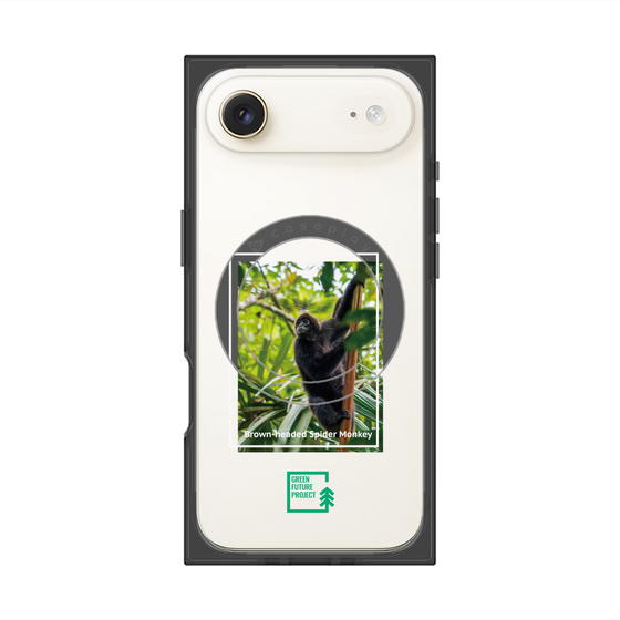 プレミアムスクエアケース with MagSafe［ Green Future Project - Brown-headed Spider Monkey ］