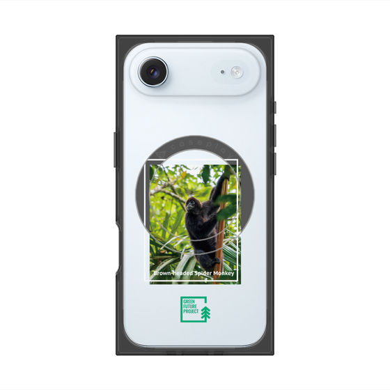 プレミアムスクエアケース with MagSafe［ Green Future Project - Brown-headed Spider Monkey ］