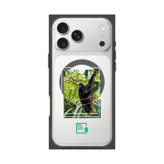 プレミアムスクエアケース with MagSafe［ Green Future Project - Brown-headed Spider Monkey ］