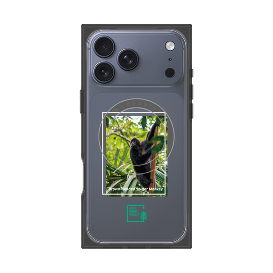 プレミアムスクエアケース with MagSafe［ Green Future Project - Brown-headed Spider Monkey ］