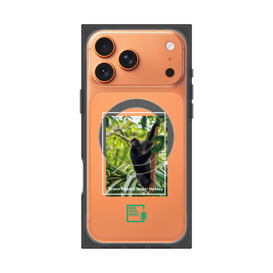 プレミアムスクエアケース with MagSafe［ Green Future Project - Brown-headed Spider Monkey ］