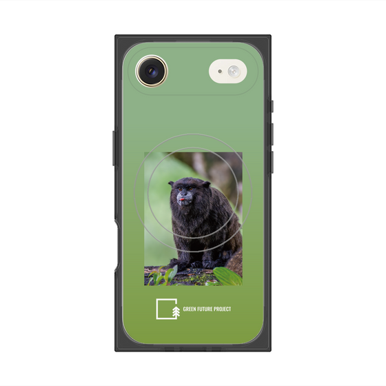 プレミアムスクエアケース with MagSafe［ Green Future Project - Black-mantled Tamarin ］