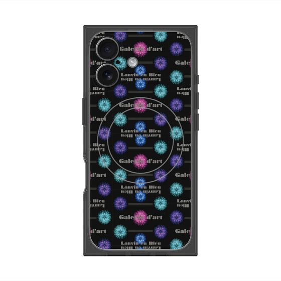 プレミアムスクエアケース with MagSafe［ LANVIN en Bleu - Flower pattern ］