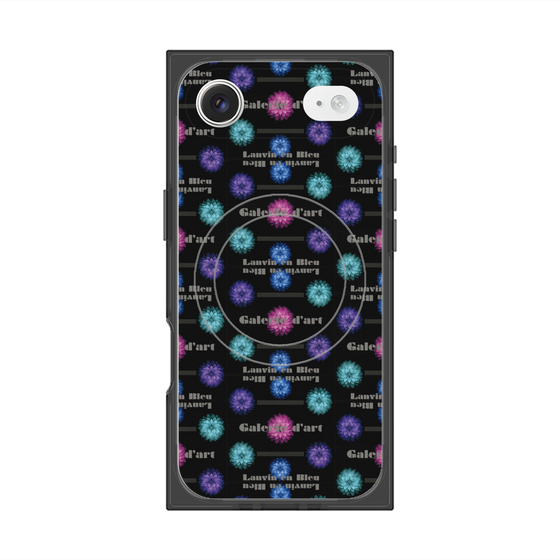 プレミアムスクエアケース with MagSafe［ LANVIN en Bleu - Flower pattern ］