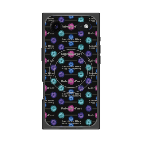 プレミアムスクエアケース with MagSafe［ LANVIN en Bleu - Flower pattern ］