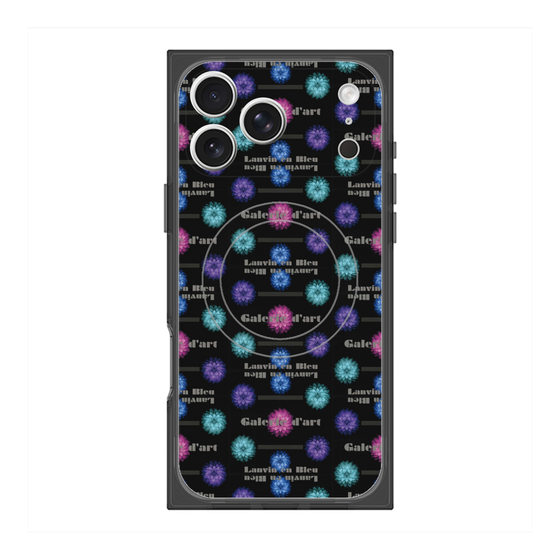 プレミアムスクエアケース with MagSafe［ LANVIN en Bleu - Flower pattern ］
