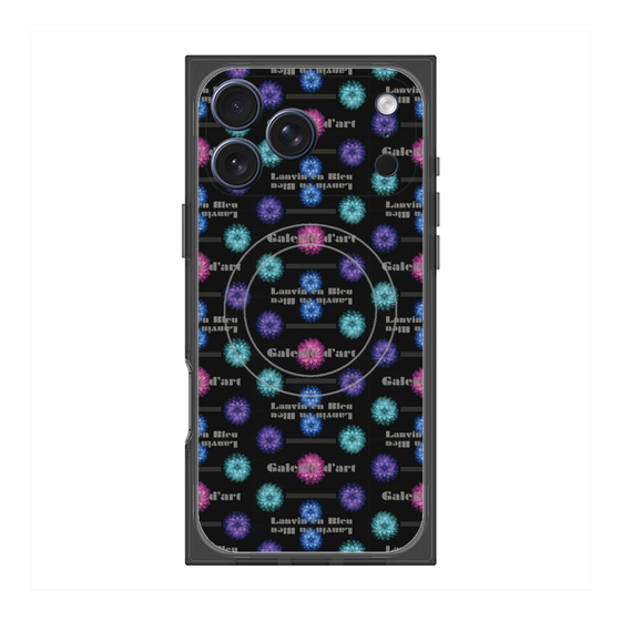 プレミアムスクエアケース with MagSafe［ LANVIN en Bleu - Flower pattern ］