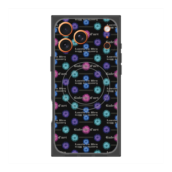 プレミアムスクエアケース with MagSafe［ LANVIN en Bleu - Flower pattern ］