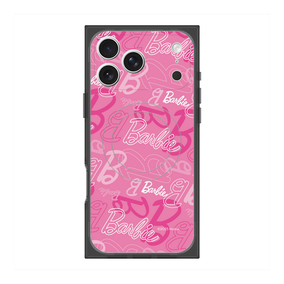 プレミアムスクエアケース with MagSafe［ Barbie - ロゴパターン1 ］