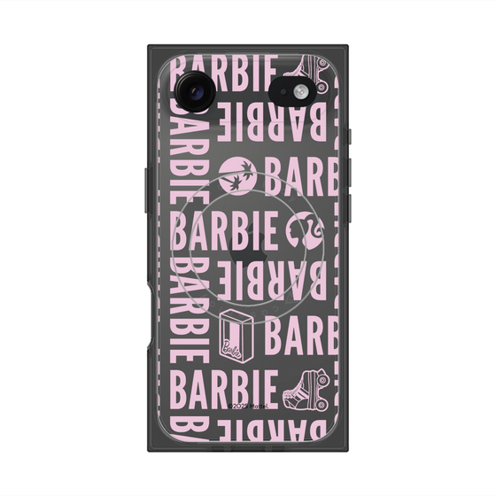 プレミアムスクエアケース with MagSafe［ Barbie - ロゴパターン3 - クリア ］
