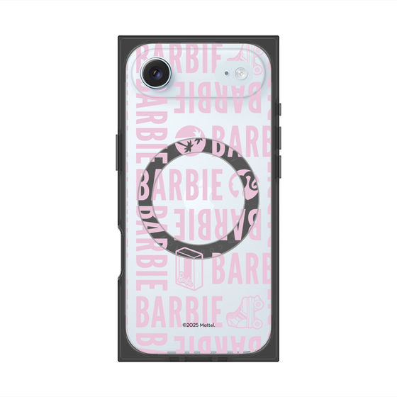 プレミアムスクエアケース with MagSafe［ Barbie - ロゴパターン3 - クリア ］