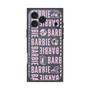 プレミアムスクエアケース with MagSafe［ Barbie - ロゴパターン3 - クリア ］